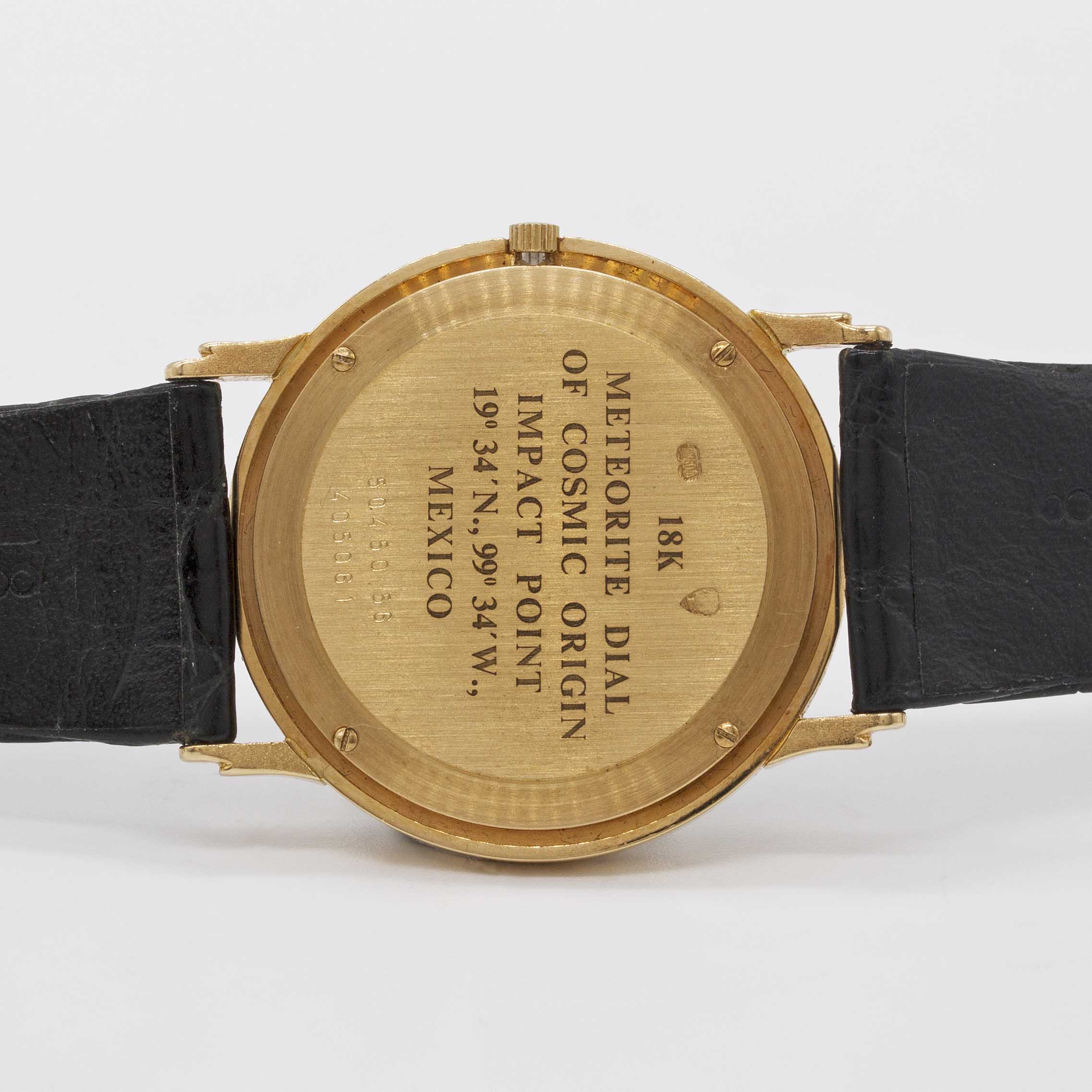 AN 18K SOLID YELLOW GOLD CORUM METEORITE WRIST WATCH CIRCA 1990s, REF. 50450-56 WITH "METEORITE DIAL - Image 6 of 8