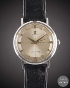 A GENTLEMAN'S STAINLESS STEEL OMEGA SEAMASTER AUTOMATIC WRIST WATCH CIRCA 1960s, WITH "PIE PAN" TYPE