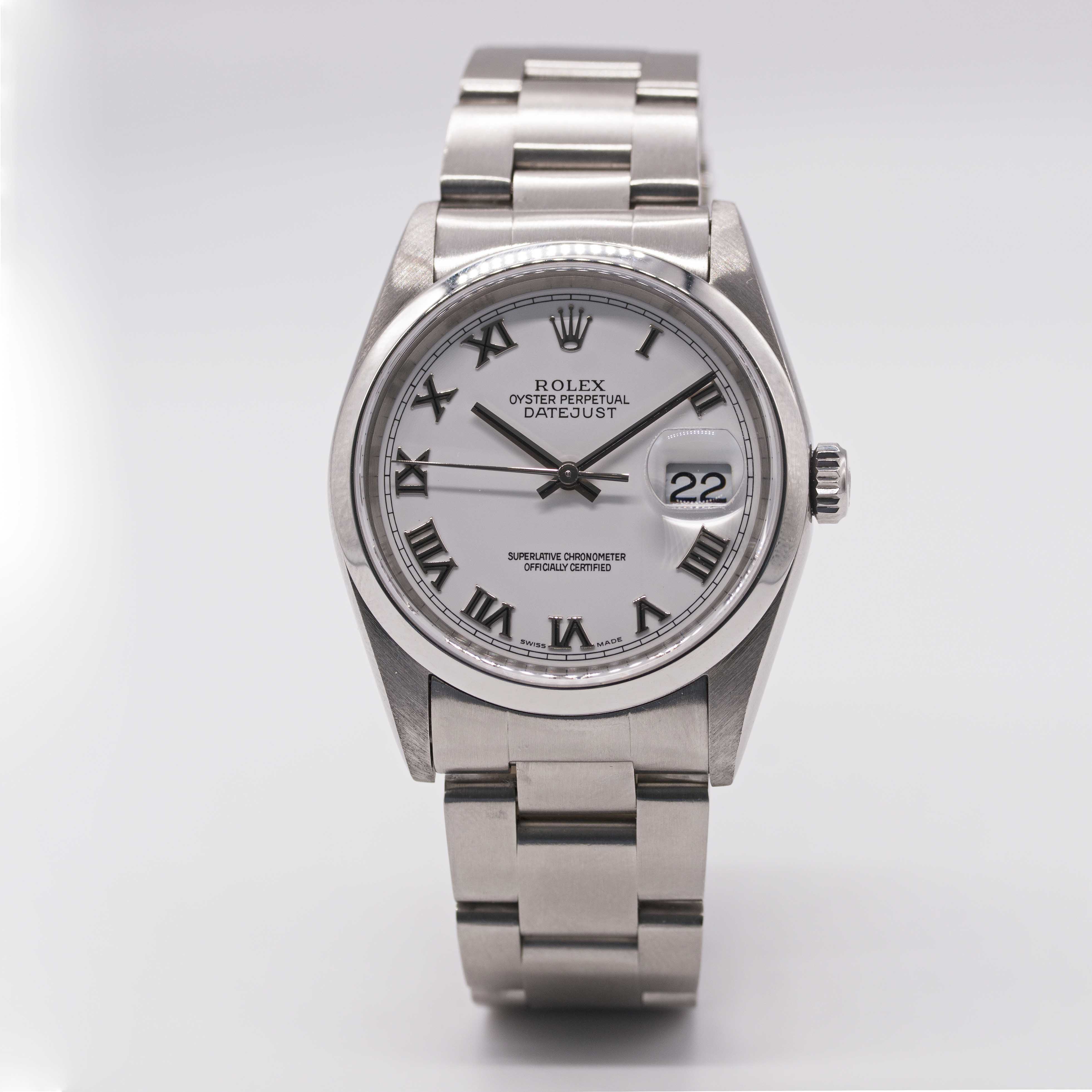 A GENTLEMAN'S STAINLESS STEEL ROLEX OYSTER PERPETUAL DATEJUST BRACELET WATCH CIRCA 2005, REF. - Image 2 of 9