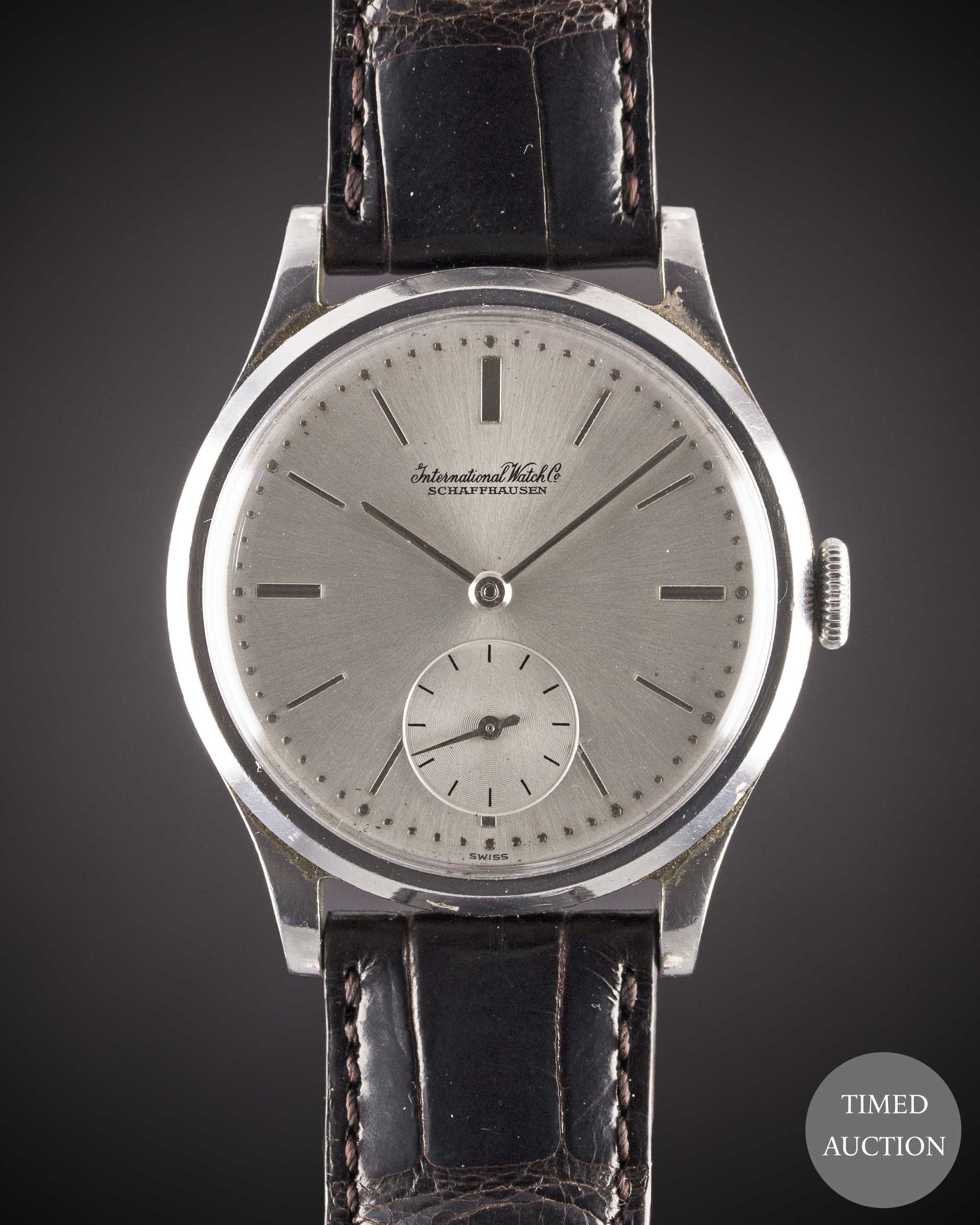 A GENTLEMAN'S STAINLESS STEEL IWC SCHAFFHAUSEN WRIST WATCH CIRCA 1960s Movement: Manual wind, cal.