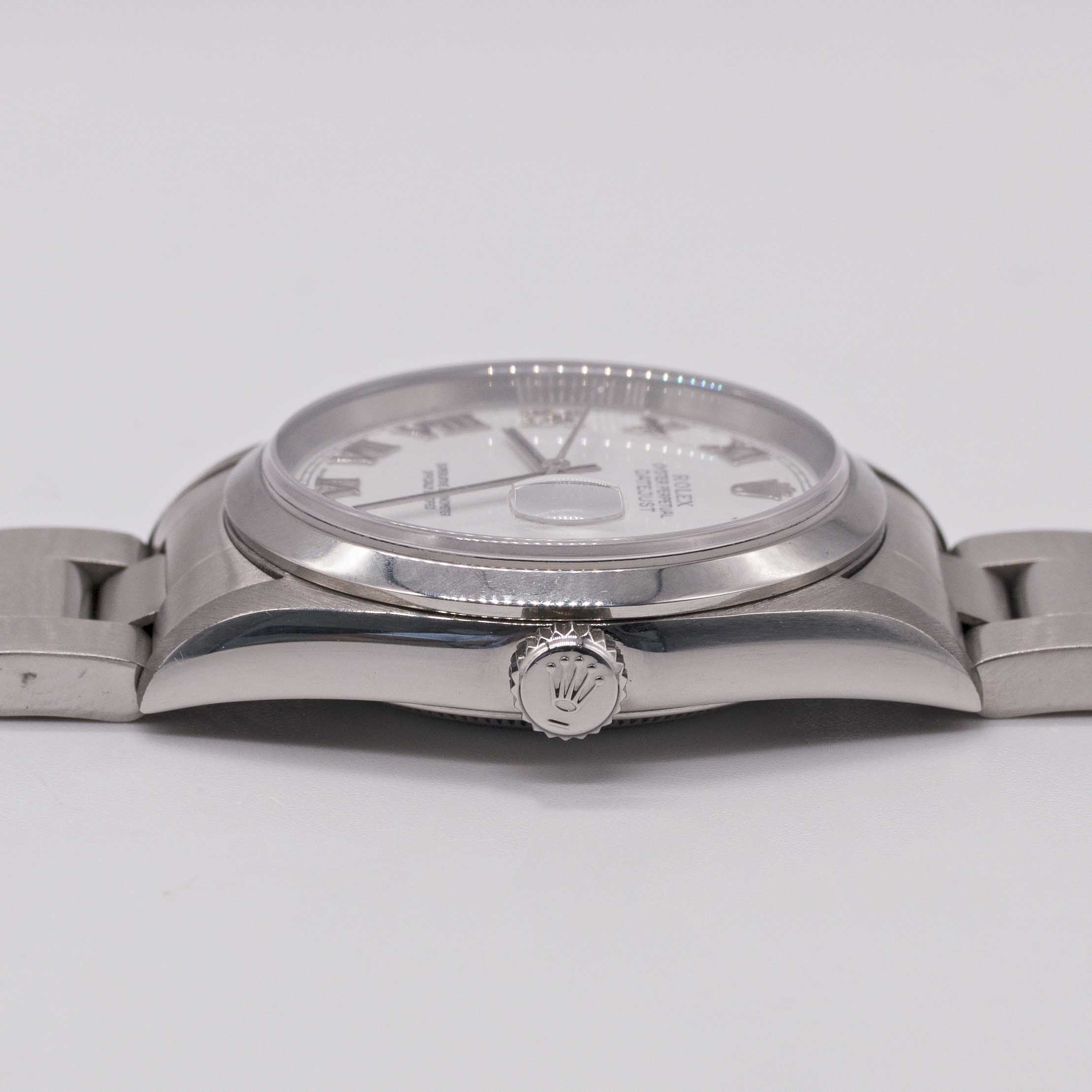 A GENTLEMAN'S STAINLESS STEEL ROLEX OYSTER PERPETUAL DATEJUST BRACELET WATCH CIRCA 2005, REF. - Image 8 of 9