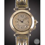 A GENTLEMAN'S SIZE 18K SOLID GOLD CARTIER PASHA AUTOMATIC WRIST WATCH CIRCA 1990s, REF. 1989