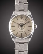 A GENTLEMAN'S STAINLESS STEEL ROLEX OYSTER PERPETUAL BRACELET WATCH CIRCA 1959, REF. 6564 WITH