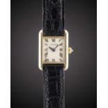 A RARE LADIES 18K SOLID GOLD CARTIER LONDON TANK "LC" WRIST WATCH CIRCA 1975, WITH LONDON