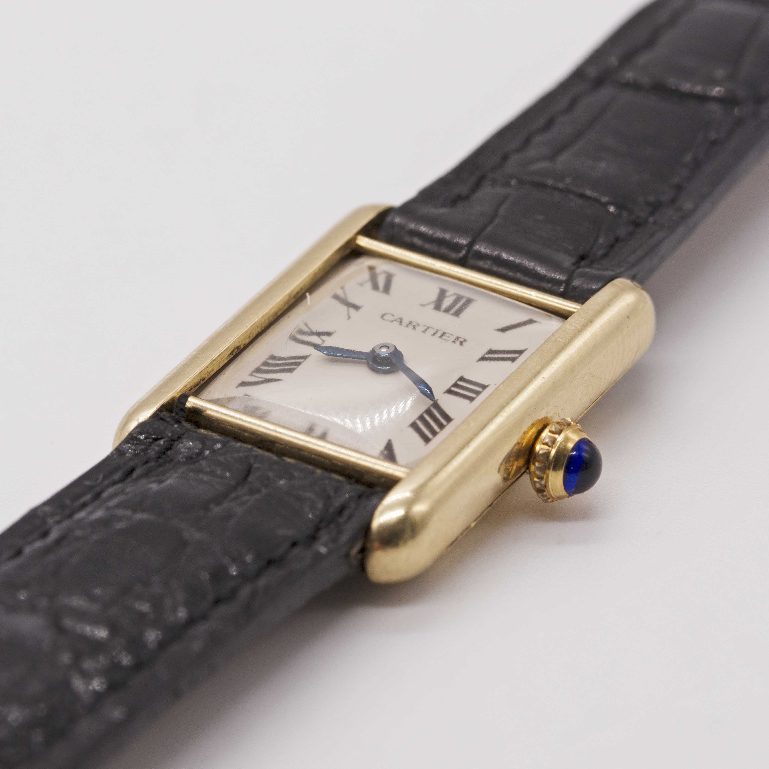 A RARE LADIES 18K SOLID GOLD CARTIER LONDON TANK "LC" WRIST WATCH CIRCA 1975, WITH LONDON - Image 3 of 14