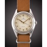 A RARE GENTLEMAN'S LARGE SIZE STAINLESS STEEL ROLEX OYSTER PERPETUAL WRIST WATCH CIRCA 1959, REF.