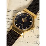 A VERY RARE GENTLEMAN'S 18K SOLID YELLOW GOLD OMEGA SEAMASTER CHRONOMETRE OFFICIALLY CERTIFIED