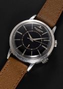 A RARE GENTLEMAN'S STAINLESS STEEL JAEGER LECOULTRE MEMOVOX AUTOMATIC ALARM WRIST WATCH CIRCA 1960s,