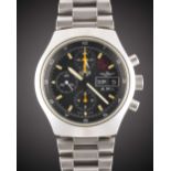 A RARE GENTLEMAN'S STAINLESS STEEL ITALIAN MILITARY AIR FORCE "AERONAUTICA MILITARE ITALIANA" (