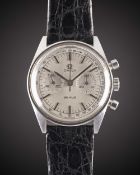 A GENTLEMAN'S STAINLESS STEEL OMEGA DE VILLE CHRONOGRAPH WRIST WATCH DATED 1972, REF. 145.017 WITH