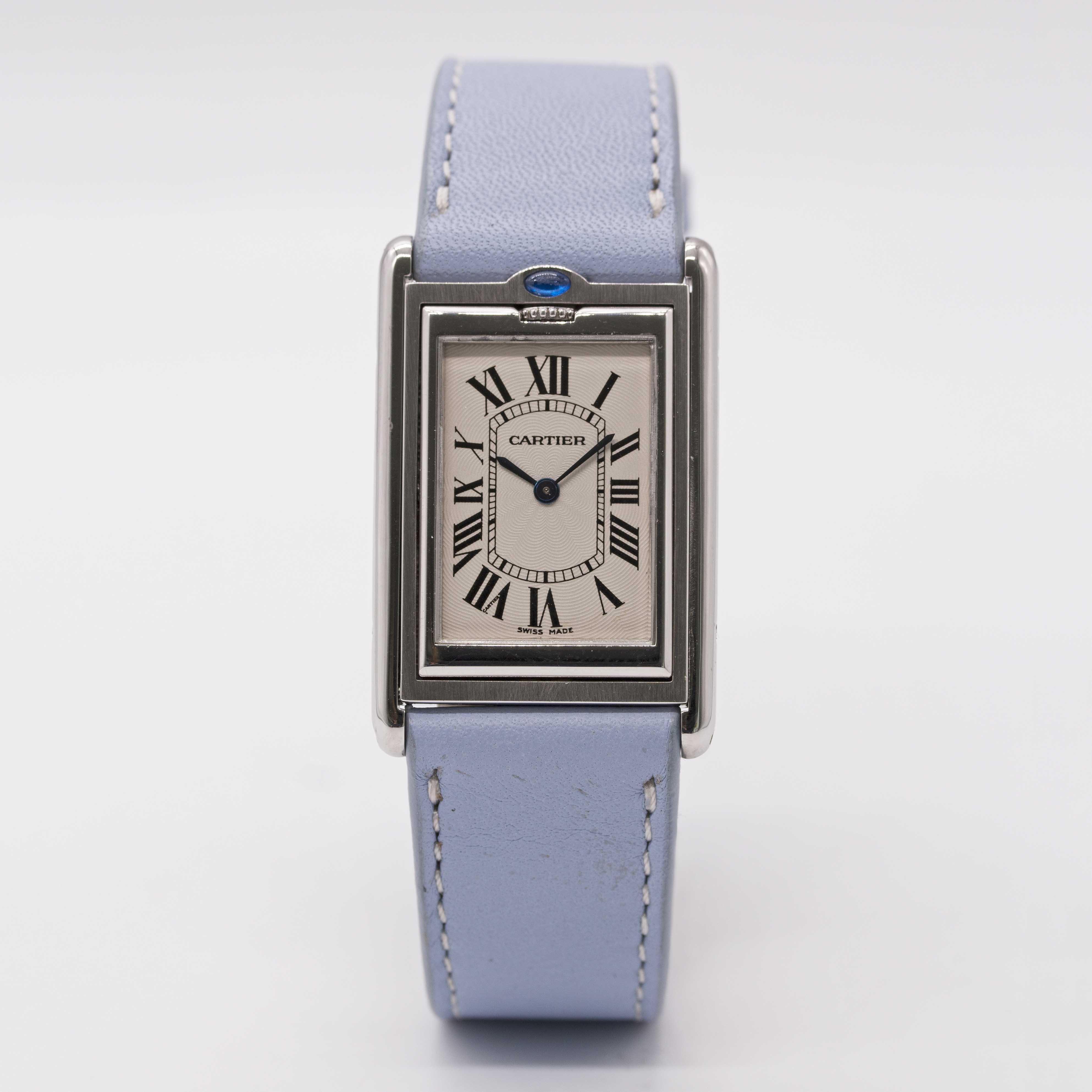 A GENTLEMAN'S STAINLESS STEEL CARTIER TANK BASCULANTE "JUMBO" WRIST WATCH CIRCA 2000s, REF. 2390 - Image 2 of 9