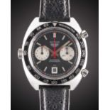 A GENTLEMAN'S STAINLESS STEEL HEUER "VICEROY" AUTAVIA CHRONOGRAPH WRIST WATCH CIRCA 1970s, REF.