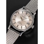 A RARE GENTLEMAN'S STAINLESS STEEL OMEGA CONSTELLATION AUTOMATIC CHRONOMETER BRACELET WATCH CIRCA