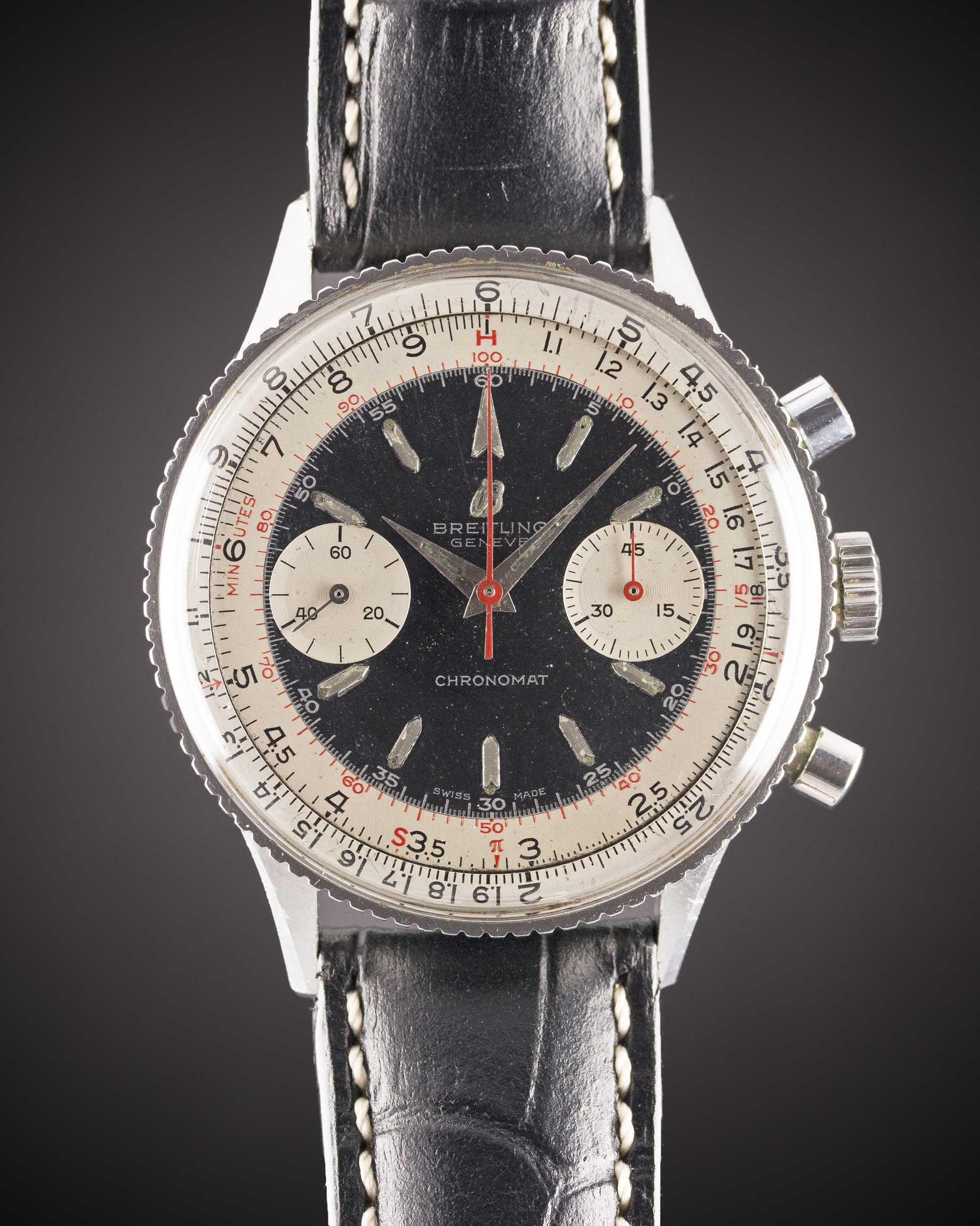 A GENTLEMAN'S STAINLESS STEEL BREITLING CHRONOMAT CHRONOGRAPH WRIST WATCH CIRCA 1963, REF. 808