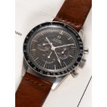 A RARE GENTLEMAN'S STAINLESS STEEL OMEGA SPEEDMASTER "ED WHITE" CHRONOGRAPH WRIST WATCH DATED