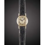 A RARE LADIES 18K SOLID GOLD CARTIER LONDON BACKWIND WRIST WATCH CIRCA 1961, WITH LONDON HALLMARKS