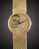 A RARE GENTLEMAN'S 18K SOLID YELLOW GOLD CHOPARD AUTOMATIC BRACELET WATCH CIRCA 1980s, REF. 1038 1