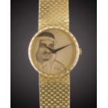 A RARE GENTLEMAN'S 18K SOLID YELLOW GOLD CHOPARD AUTOMATIC BRACELET WATCH CIRCA 1980s, REF. 1038 1