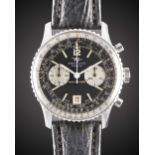 A GENTLEMAN'S STAINLESS STEEL BREITLING NAVITIMER CHRONOGRAPH WRIST WATCH CIRCA 1974, REF. 7806-S