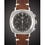 A GENTLEMAN'S STAINLESS STEEL HEUER CAMARO CHRONOGRAPH WRIST WATCH CIRCA 1970, REF. 7220NT WITH