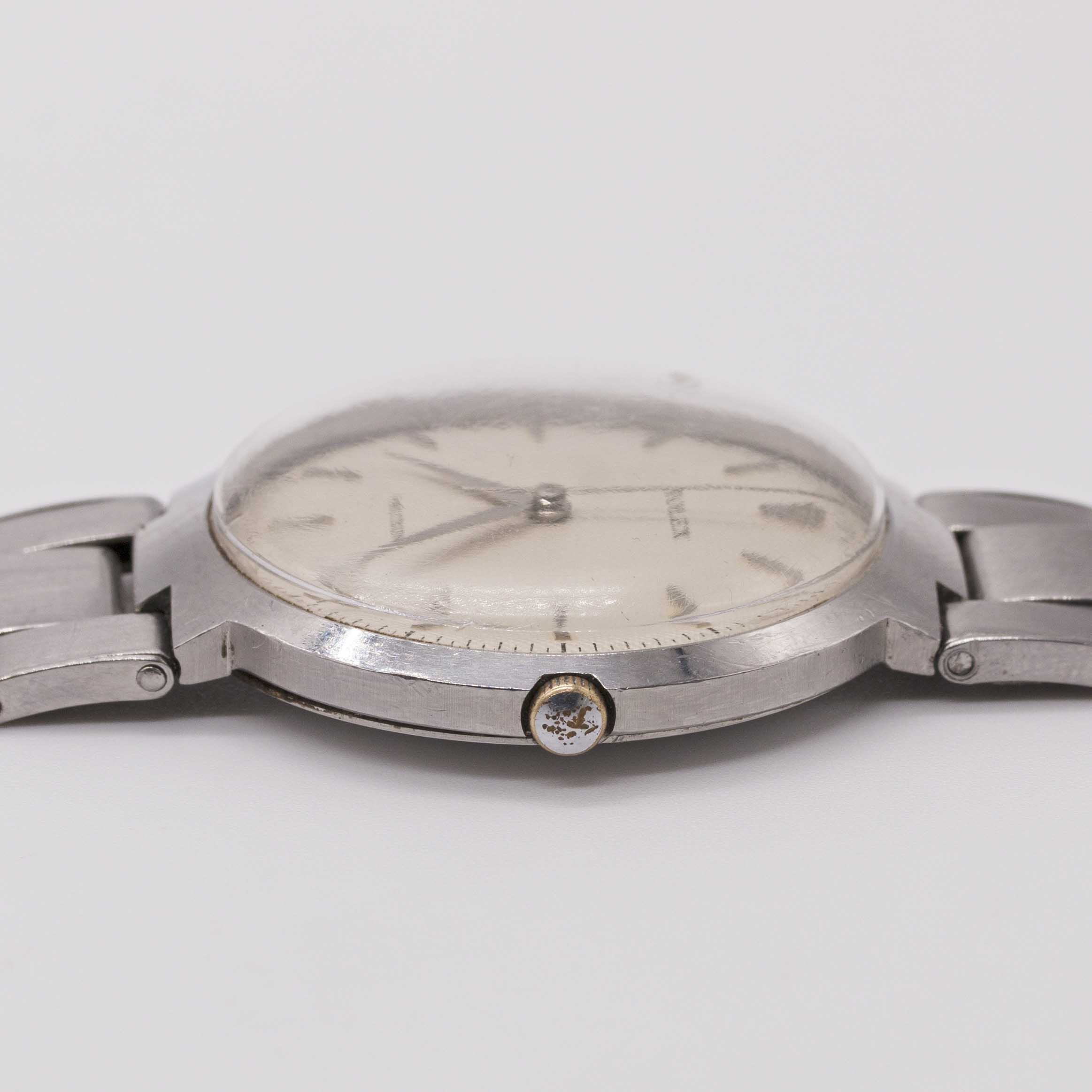 A RARE GENTLEMAN'S STAINLESS STEEL ROLEX "UFO" PRECISION BRACELET WATCH CIRCA 1958, REF. 9083 WITH - Image 10 of 12