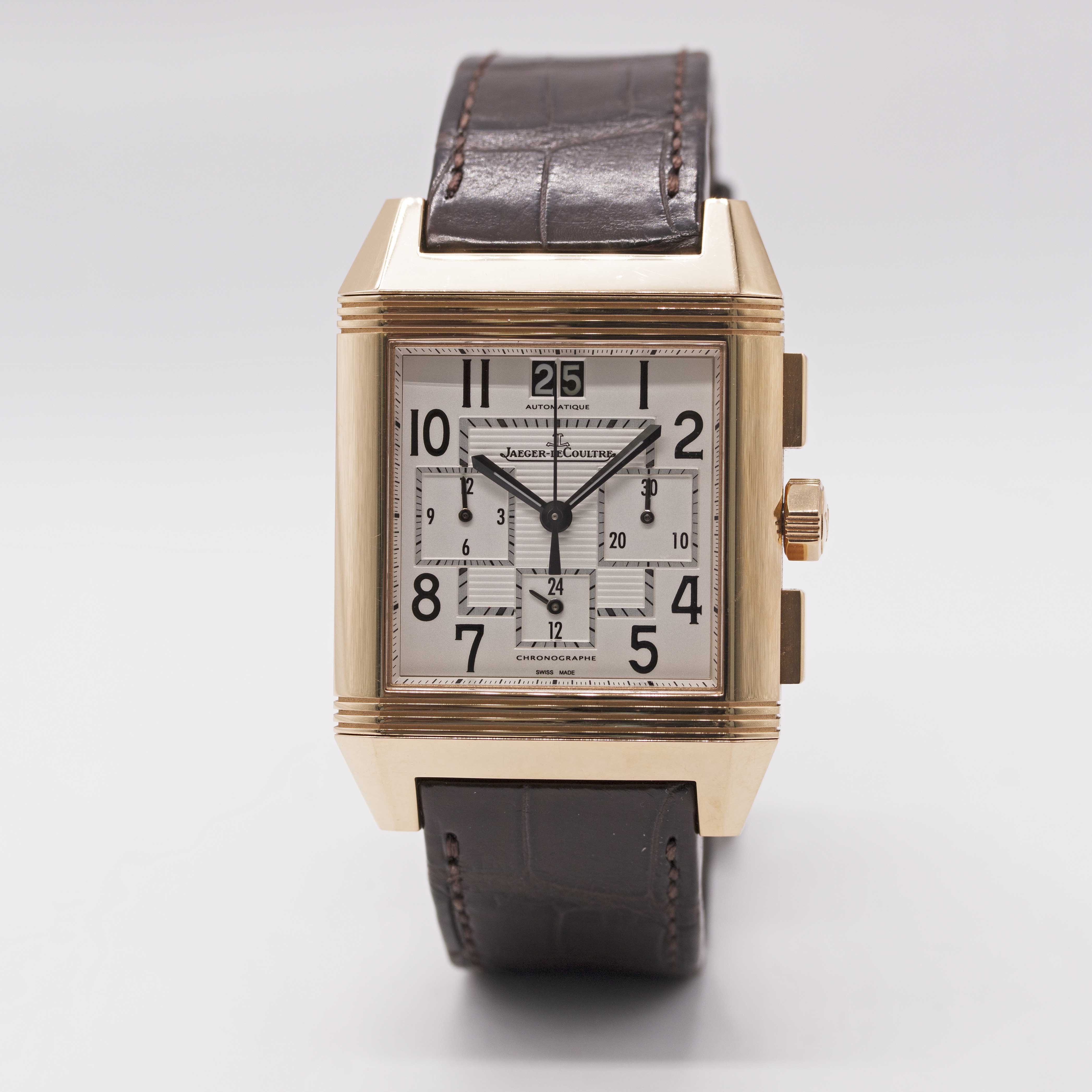 A GENTLEMAN'S 18K SOLID ROSE GOLD JAEGER LECOULTRE REVERSO SQUADRA 1000 HOURS AUTOMATIC - Image 2 of 10