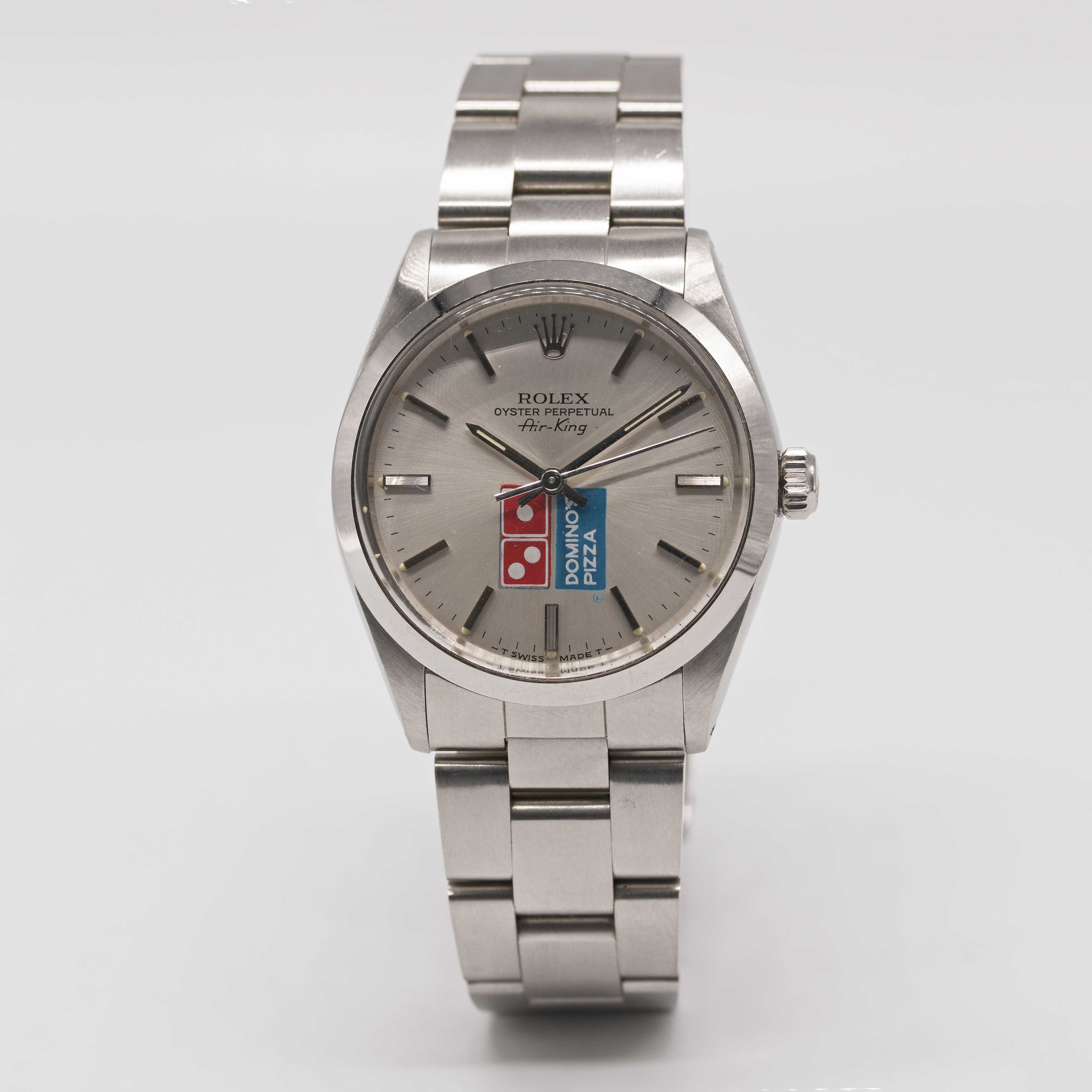 A RARE GENTLEMAN'S STAINLESS STEEL ROLEX OYSTER PERPETUAL AIR KING BRACELET WATCH CIRCA 1989, REF. - Image 3 of 11