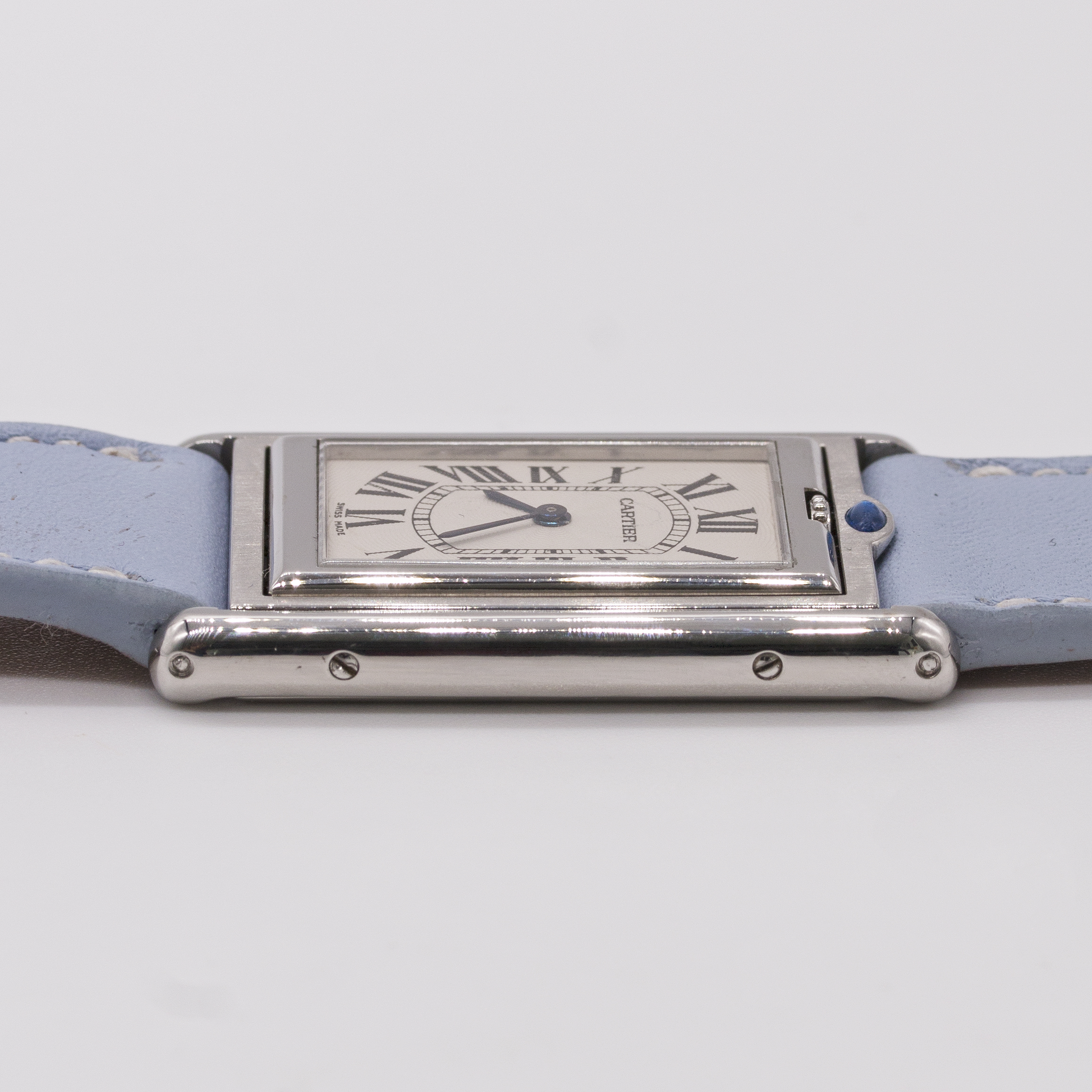 A GENTLEMAN'S STAINLESS STEEL CARTIER TANK BASCULANTE "JUMBO" WRIST WATCH CIRCA 2000s, REF. 2390 - Image 9 of 9