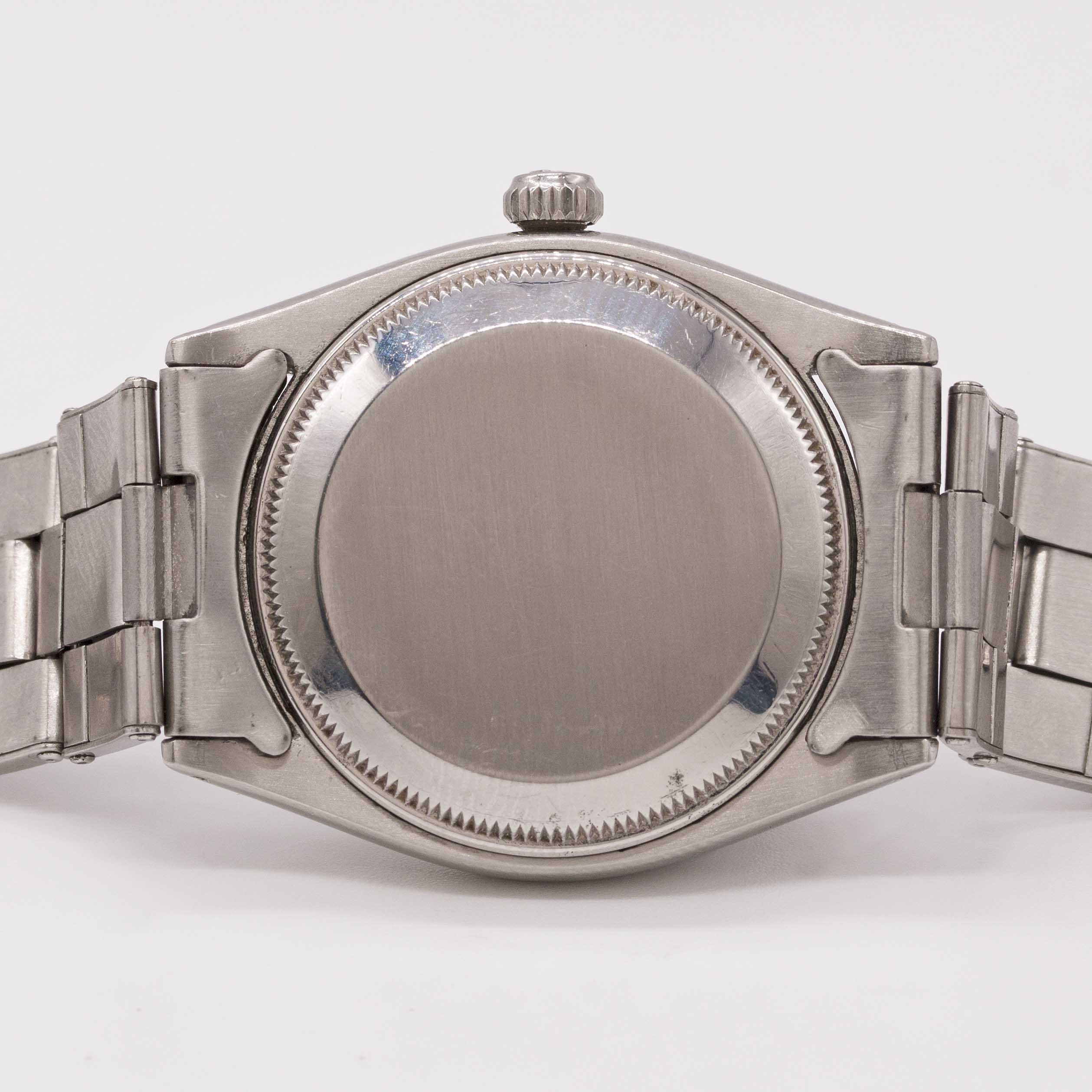 A RARE GENTLEMAN'S STAINLESS STEEL ROLEX OYSTER PERPETUAL BRACELET WATCH CIRCA 1956, REF. 6564 - Image 8 of 12