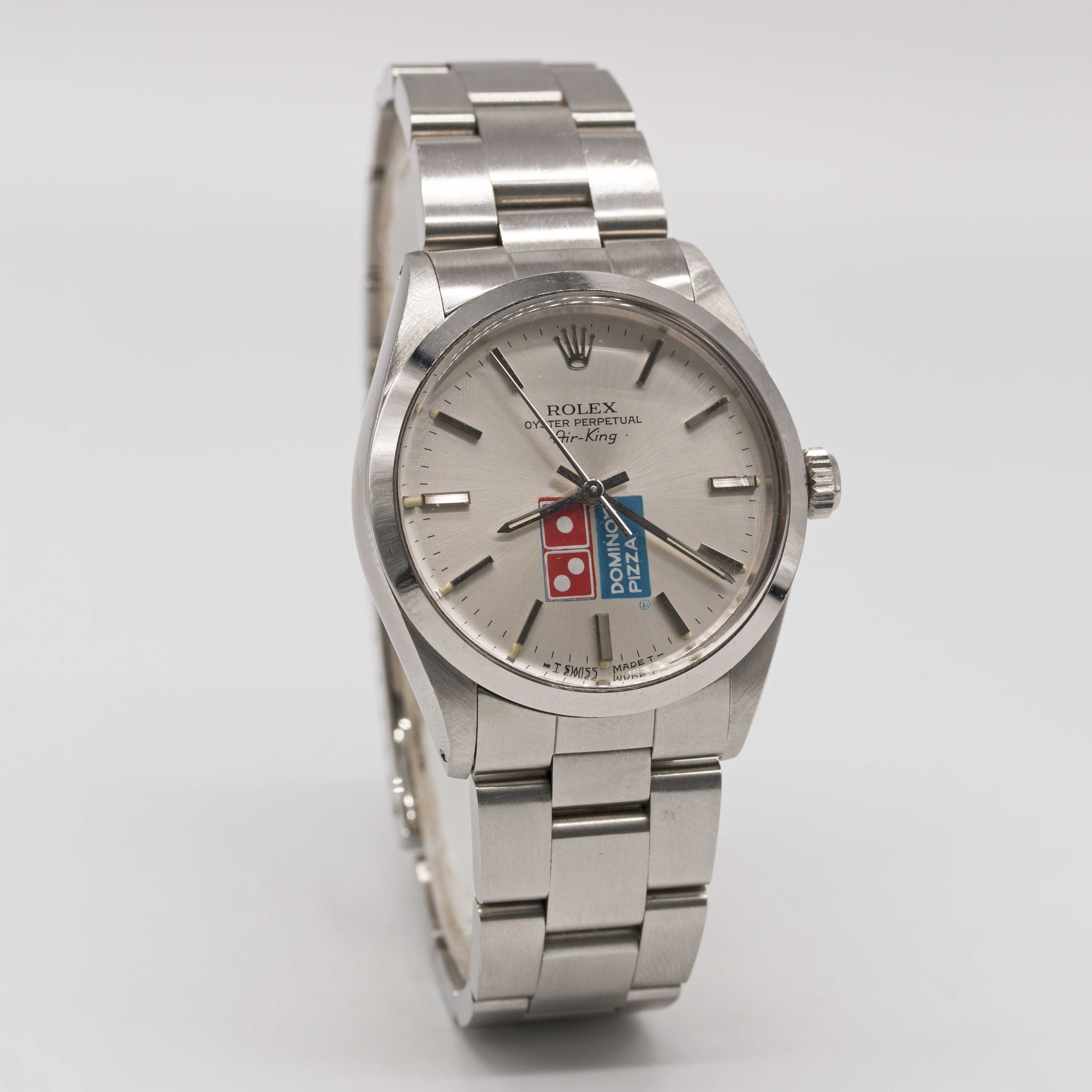 A RARE GENTLEMAN'S STAINLESS STEEL ROLEX OYSTER PERPETUAL AIR KING BRACELET WATCH CIRCA 1989, REF. - Image 6 of 11