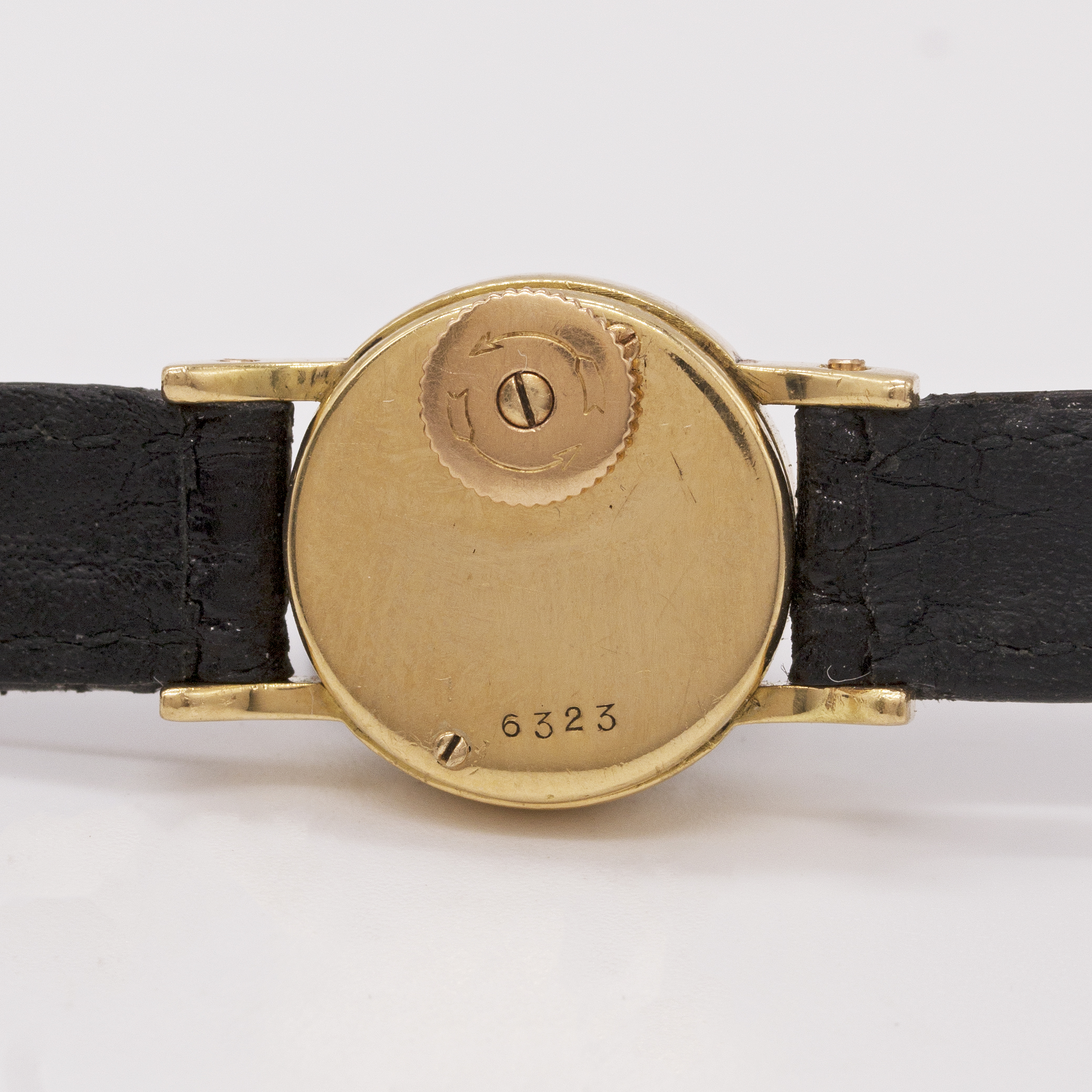 A RARE LADIES 18K SOLID GOLD CARTIER LONDON BACKWIND WRIST WATCH CIRCA 1961, WITH LONDON HALLMARKS - Image 6 of 8