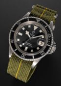 A GENTLEMAN'S STAINLESS STEEL ROLEX TUDOR PRINCE OYSTERDATE "SNOWFLAKE" SUBMARINER WRIST WATCH CIRCA