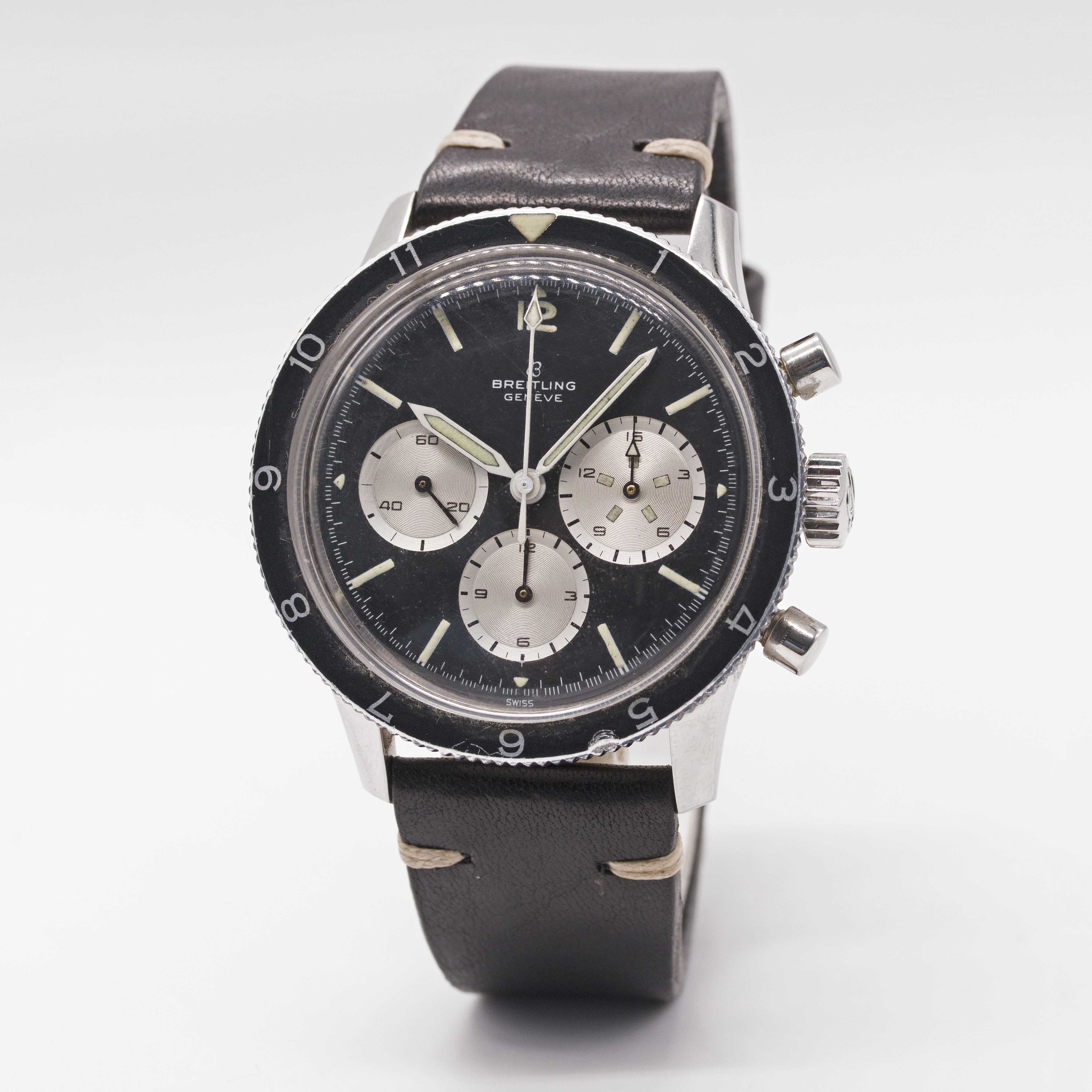 A RARE GENTLEMAN'S STAINLESS STEEL BREITLING CO PILOT "JEAN-CLAUDE KILLY" CHRONOGRAPH WRIST WATCH - Image 5 of 9