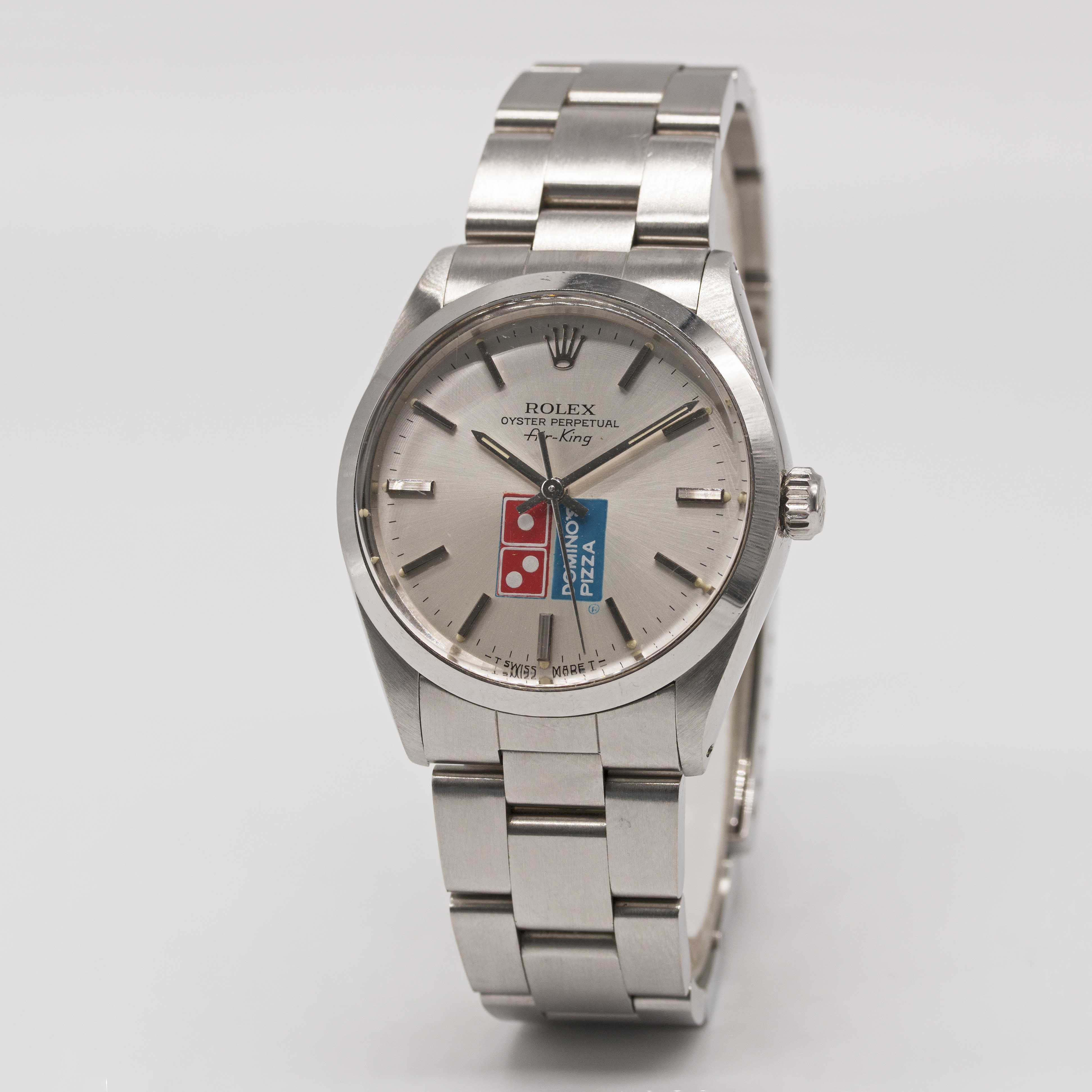 A RARE GENTLEMAN'S STAINLESS STEEL ROLEX OYSTER PERPETUAL AIR KING BRACELET WATCH CIRCA 1989, REF. - Image 5 of 11