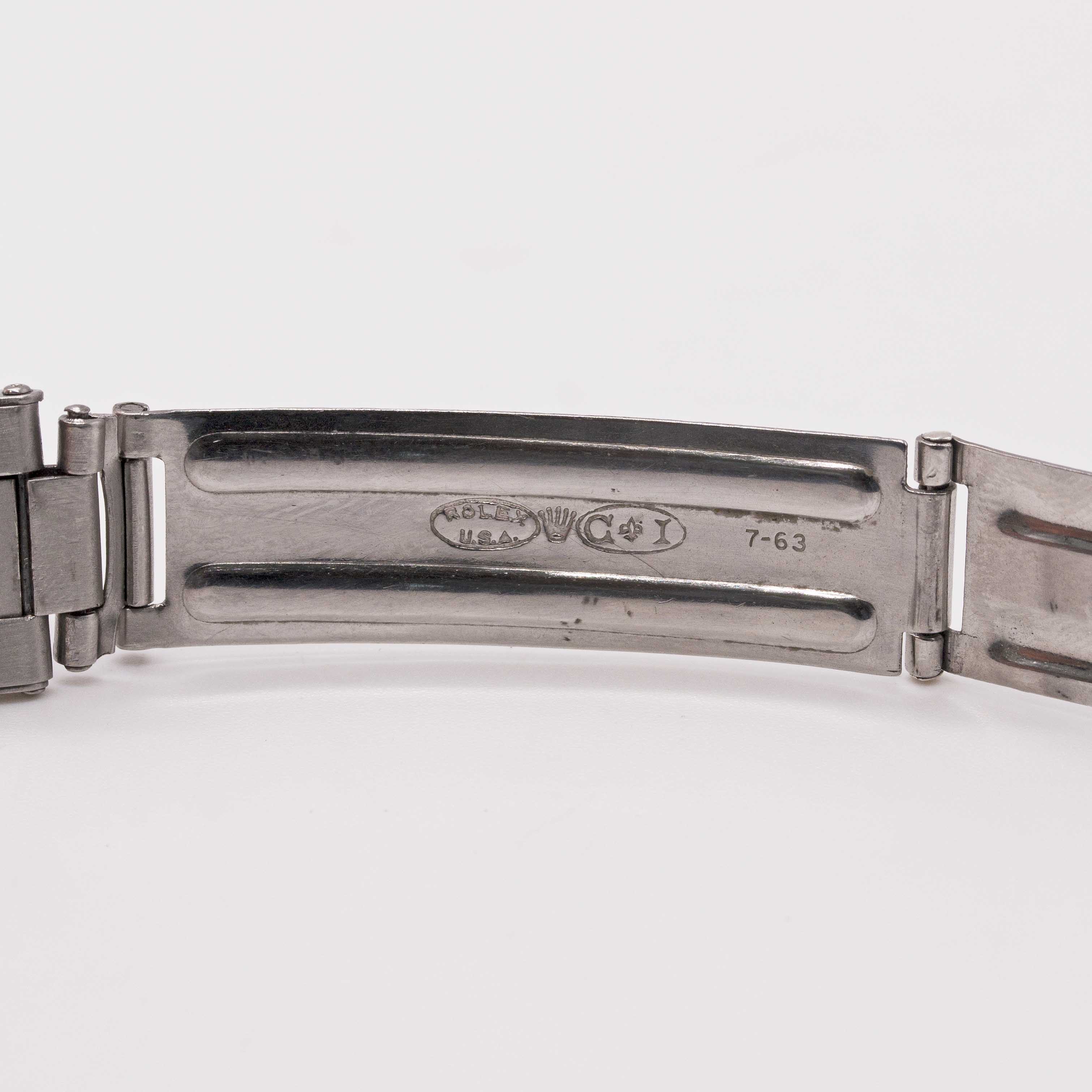 A RARE GENTLEMAN'S STAINLESS STEEL ROLEX OYSTER PERPETUAL BRACELET WATCH CIRCA 1956, REF. 6564 - Image 12 of 12