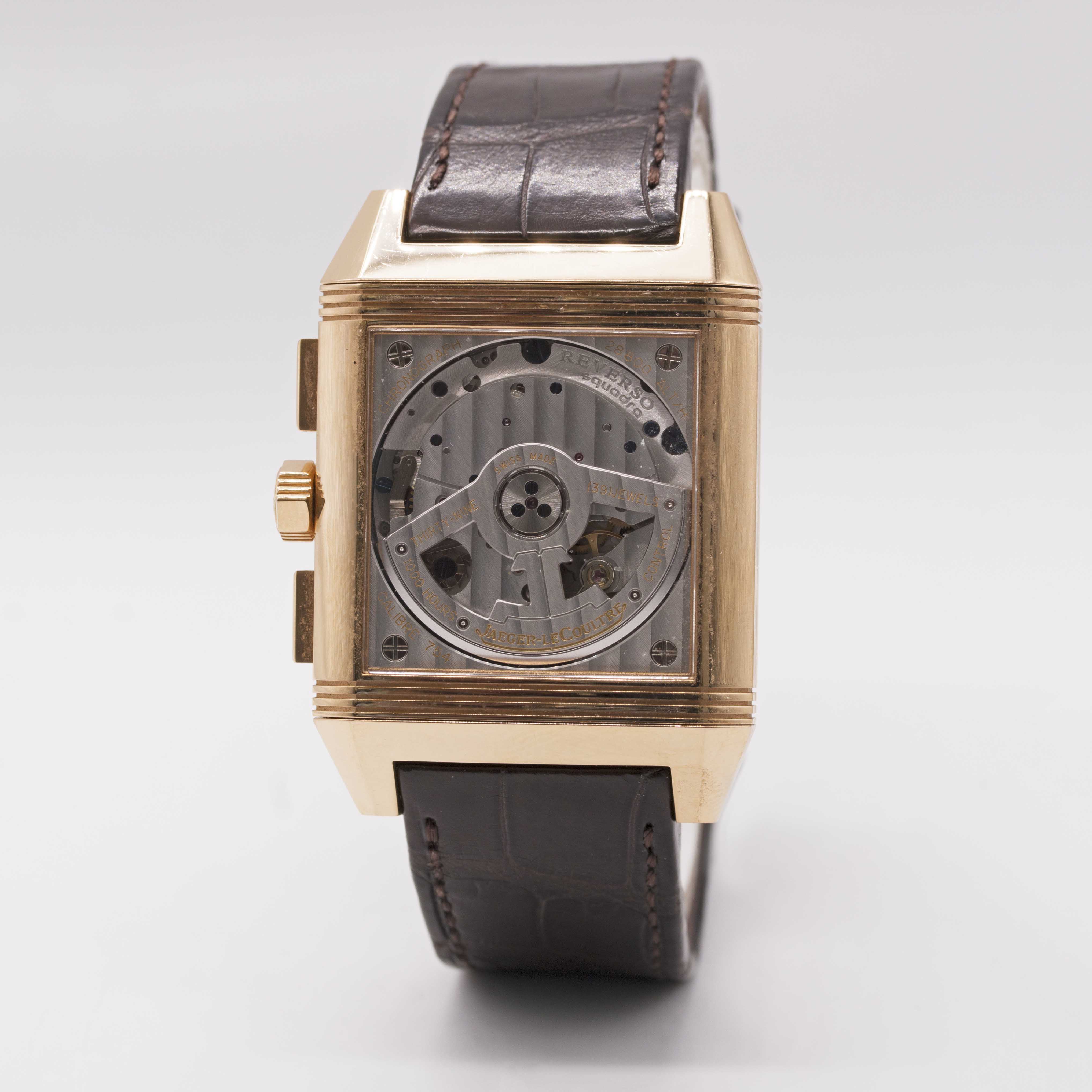 A GENTLEMAN'S 18K SOLID ROSE GOLD JAEGER LECOULTRE REVERSO SQUADRA 1000 HOURS AUTOMATIC - Image 5 of 10