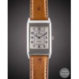 A GENTLEMAN'S STAINLESS STEEL JAEGER LECOULTRE REVERSO CLASSIQUE WRIST WATCH CIRCA 2000, REF. 250.