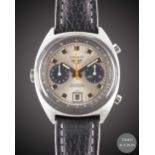 A GENTLEMAN'S STAINLESS STEEL HEUER CARRERA AUTOMATIC CHRONOGRAPH WRIST WATCH CIRCA 1970s, REF.