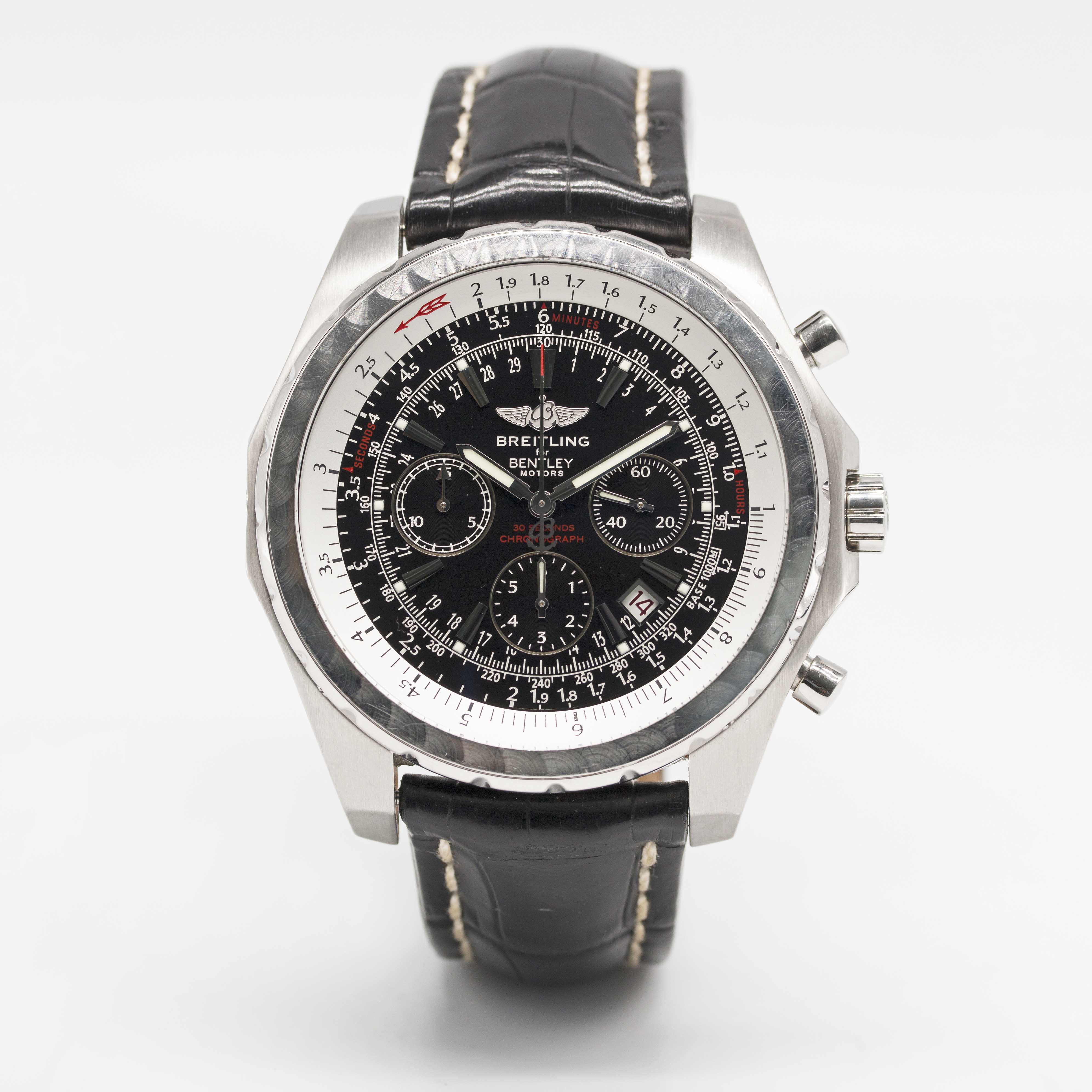 A STAINLESS STEEL BREITLING BENTLEY MOTORS T CHRONOGRAPH WRIST WATCH CIRCA 2007, REF. A25363 WITH - Image 2 of 9