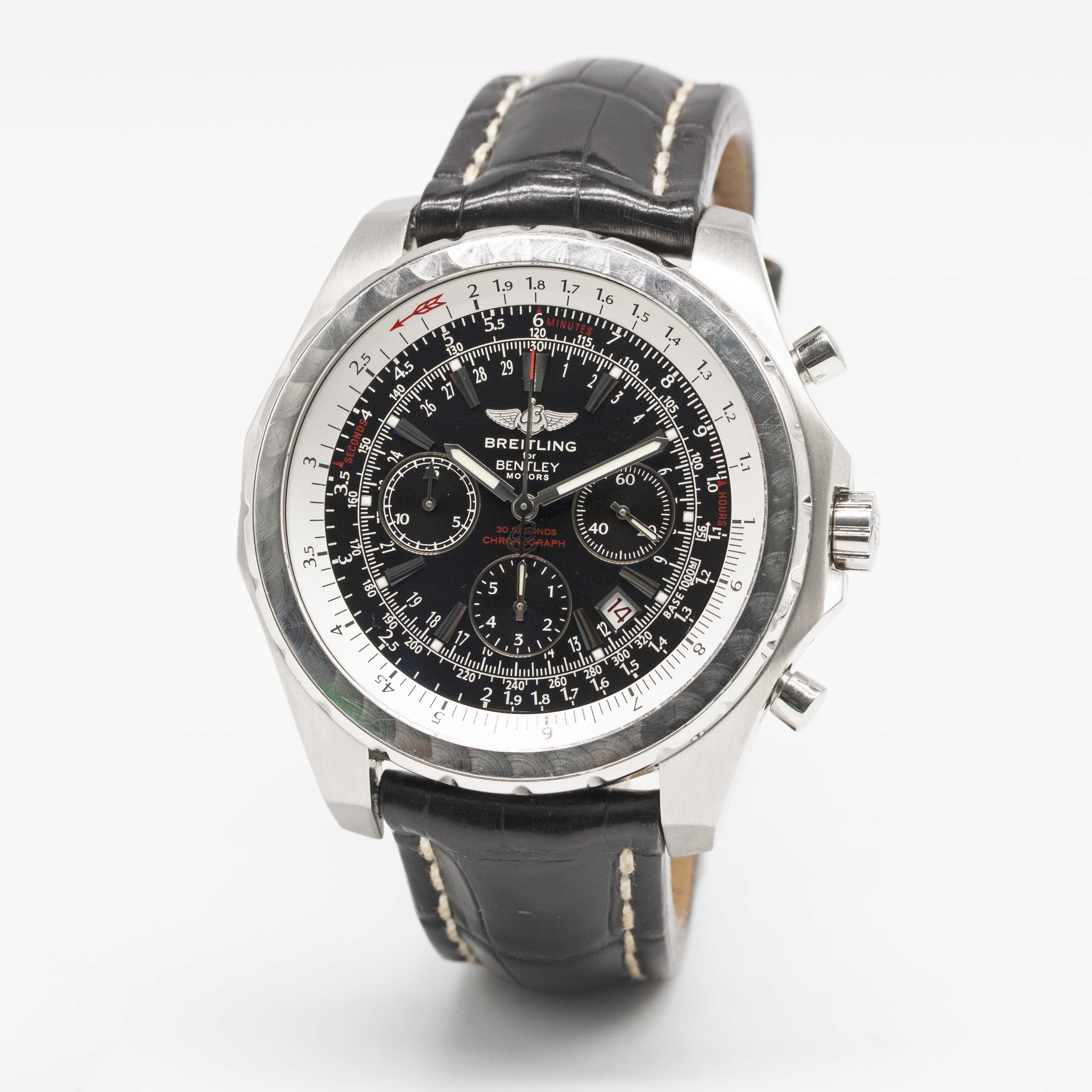 A STAINLESS STEEL BREITLING BENTLEY MOTORS T CHRONOGRAPH WRIST WATCH CIRCA 2007, REF. A25363 WITH - Image 3 of 9