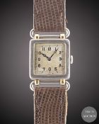 A RARE GENTLEMAN'S WHITE & YELLOW METAL VACHERON CONSTANTIN WRIST WATCH DATED 1925, WITH EXTRACT