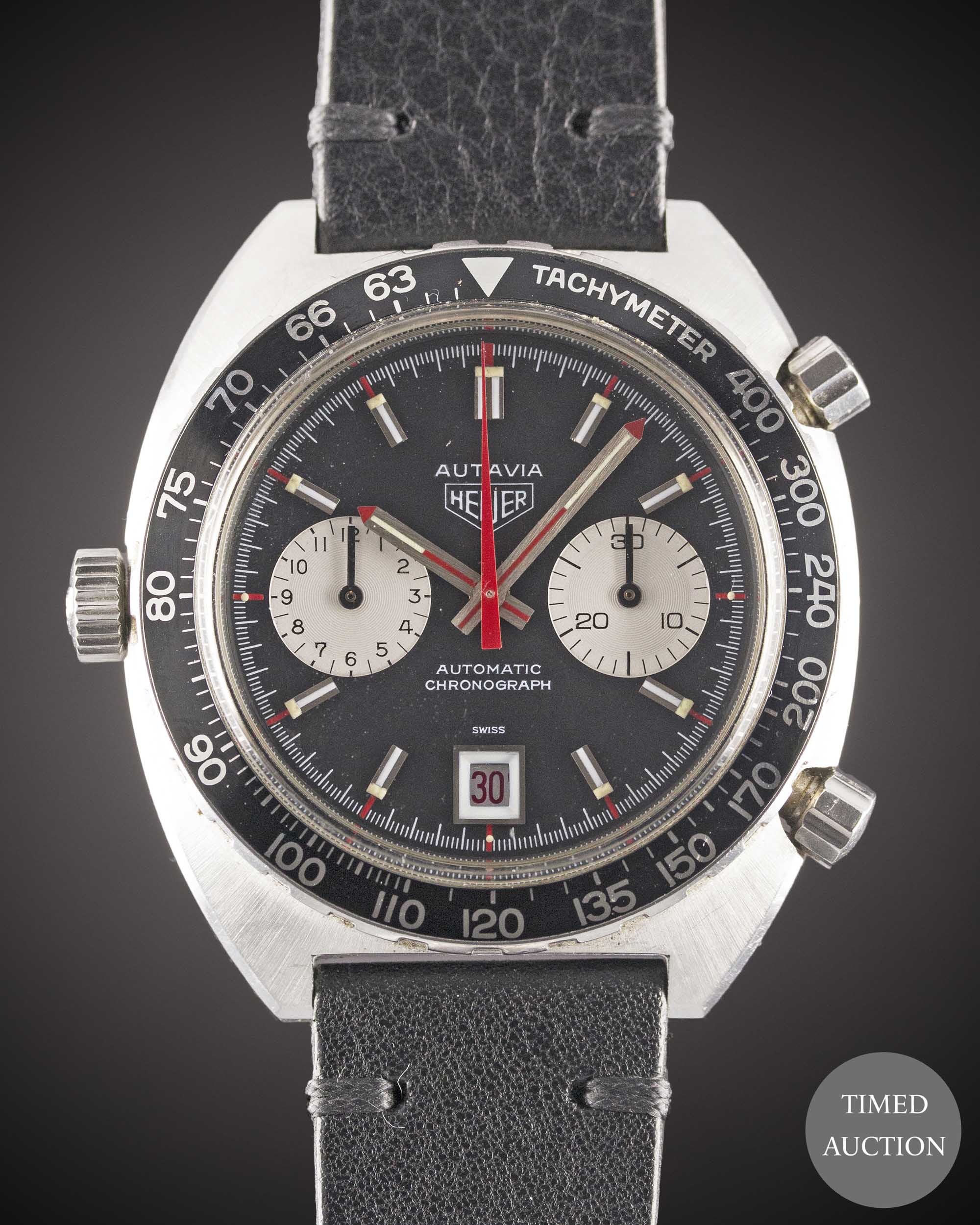 A GENTLEMAN'S STAINLESS STEEL HEUER "VICEROY" AUTAVIA CHRONOGRAPH WRIST WATCH CIRCA 1970s, REF.