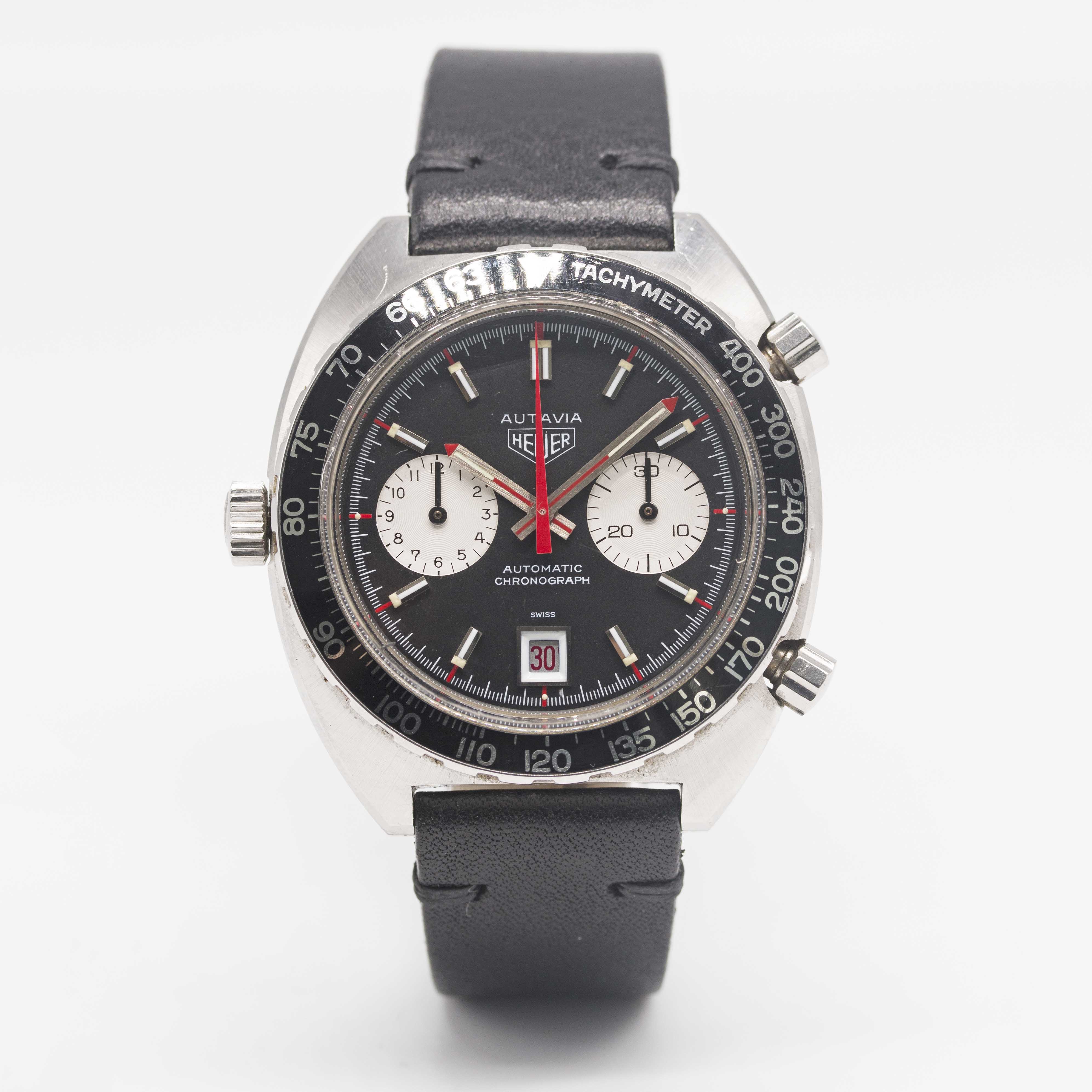 A GENTLEMAN'S STAINLESS STEEL HEUER "VICEROY" AUTAVIA CHRONOGRAPH WRIST WATCH CIRCA 1970s, REF. - Image 2 of 8