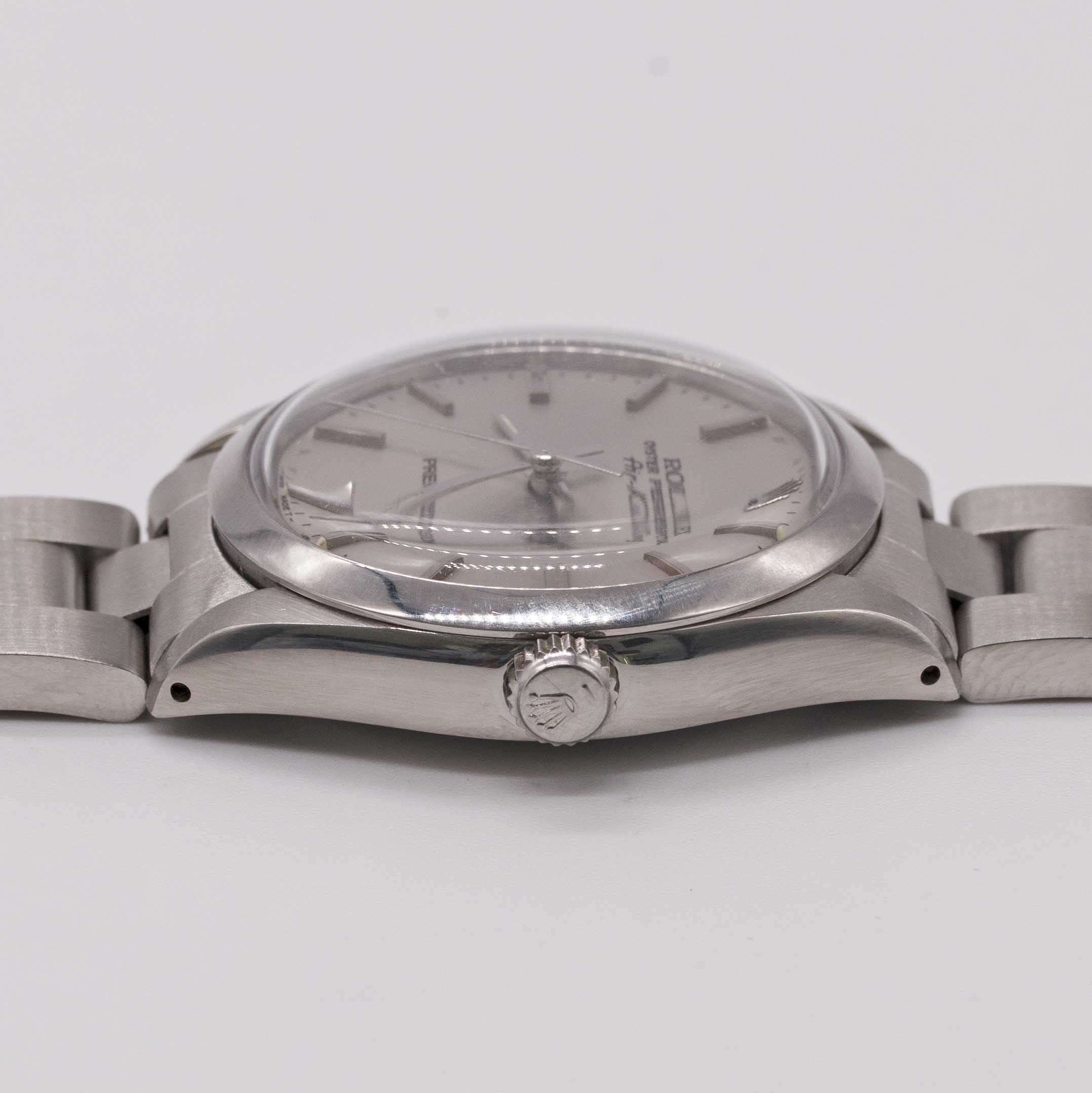 A GENTLEMAN'S STAINLESS STEEL ROLEX OYSTER PERPETUAL AIR KING BRACELET WATCH CIRCA 1987, REF. 5500 R - Image 8 of 9