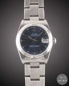 A MID SIZE STAINLESS STEEL ROLEX OYSTER PERPETUAL DATEJUST BRACELET WATCH CIRCA 2001, REF. 78240