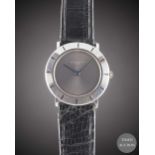 AN 18K SOLID WHITE GOLD VACHERON & CONSTANTIN WRIST WATCH CIRCA 1960s, REF. 6705 WITH GREY