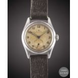 A GENTLEMAN'S STAINLESS STEEL ROLEX OYSTER ROYAL WRIST WATCH CIRCA 1946, REF. 4444 Movement: 15J,