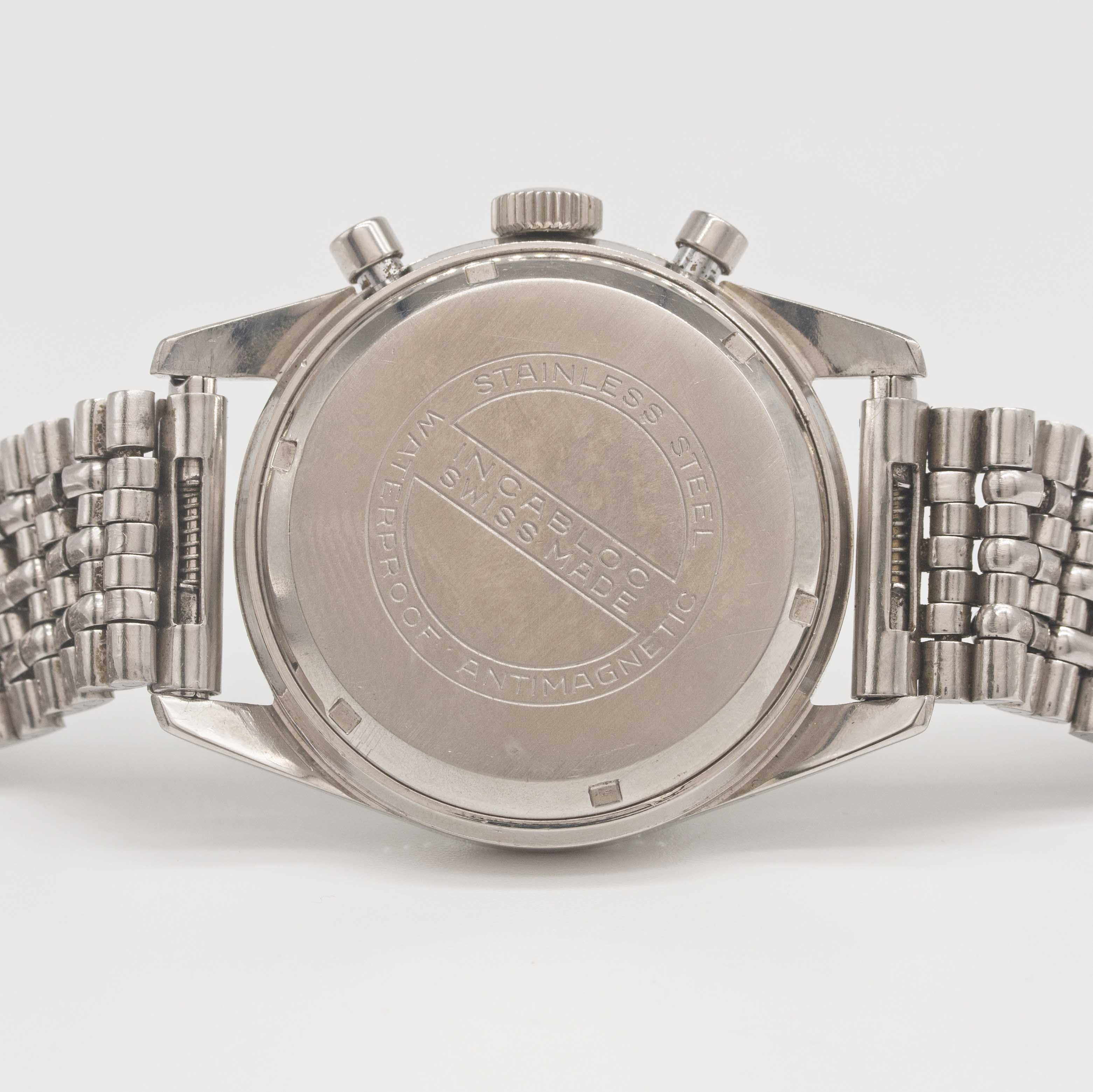 A GENTLEMAN'S STAINLESS STEEL WAKMANN CHRONOGRAPH BRACELET WATCH CIRCA 1960s, WITH "TWISTED" - Image 6 of 9