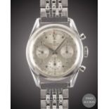 A GENTLEMAN'S STAINLESS STEEL WAKMANN CHRONOGRAPH BRACELET WATCH CIRCA 1960s, WITH "TWISTED"
