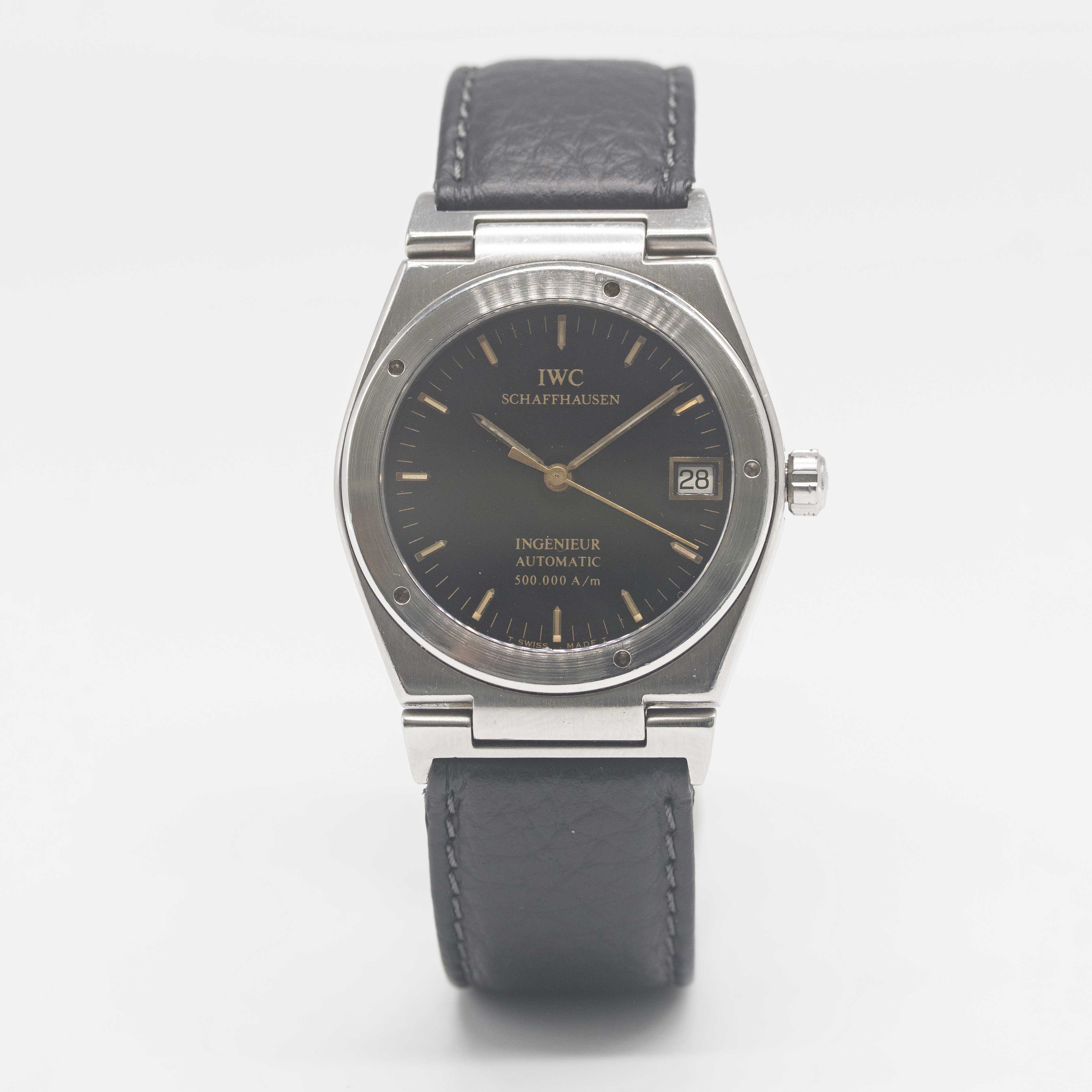 A RARE GENTLEMAN'S STAINLESS STEEL IWC INGENIEUR AUTOMATIC 500.000 A/M WRIST WATCH CIRCA 1990, - Image 2 of 8